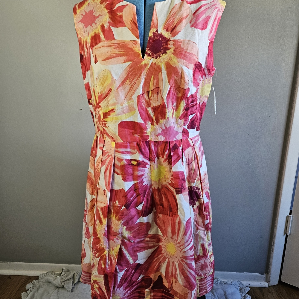 Kim Rogers 18 Floral Pink and Yellow NWT Dress